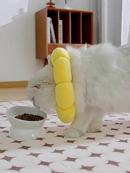 Soft Touch | Verstellbares Sonnenblumen-Halsband für Katzen und kleine Hunde – weiches Polyester, Cartoon-Design, Anti-Leck- und Kratzschutzkegel mit sicherem Schnallenriemen, Haustierhalsband 