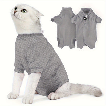 Combinaison de récupération confortable pour chat - Respirante et anti-léchage