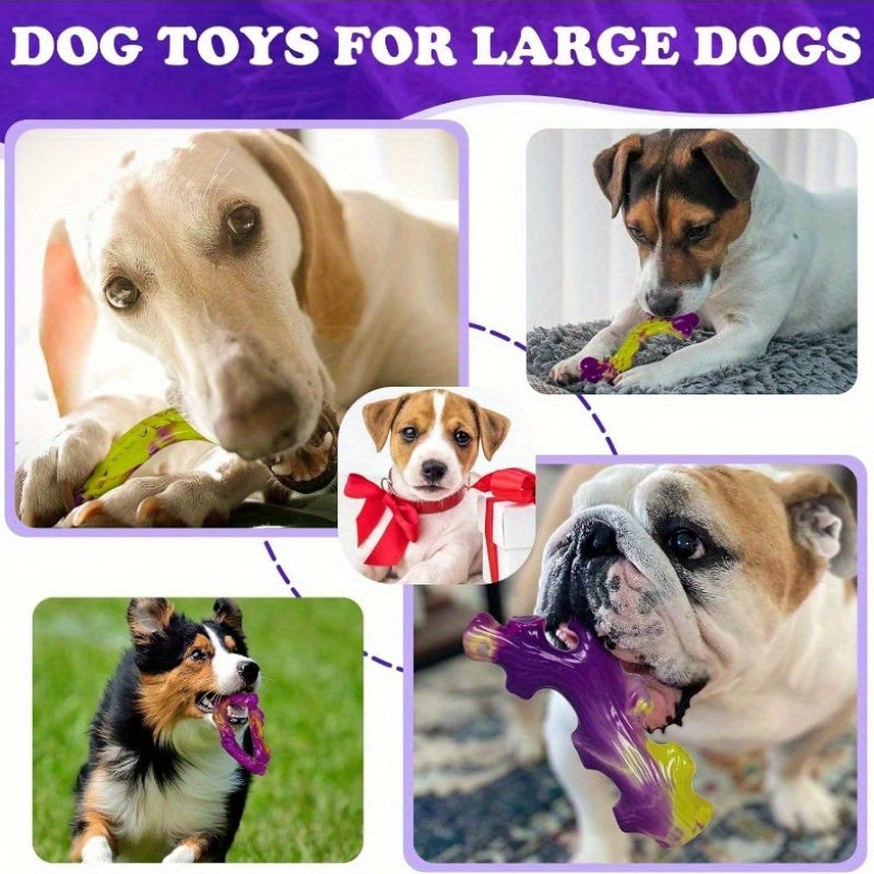 Jouets à mâcher en nylon pour chiens agressifs, lot de 3 jouets à mâcher pour grandes et moyennes races, durables, non toxiques, aucune pile requise