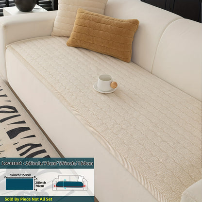 Bohemian Chic Plush Sofa Cover – Pet-Friendly, Non-Slip, Machine Washable Couch Protector