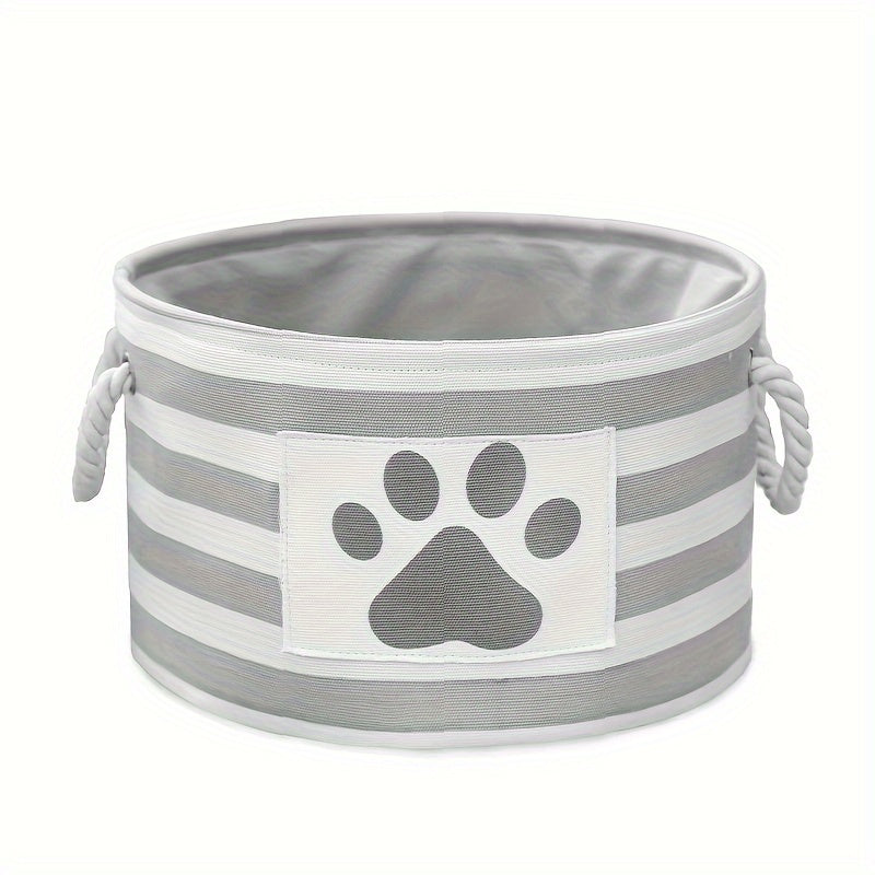 Boîte de rangement pour jouets pour animaux de compagnie - Organisateur d'accessoires pour chiens avec poignée en corde pour jouets, vêtements et produits de nettoyage