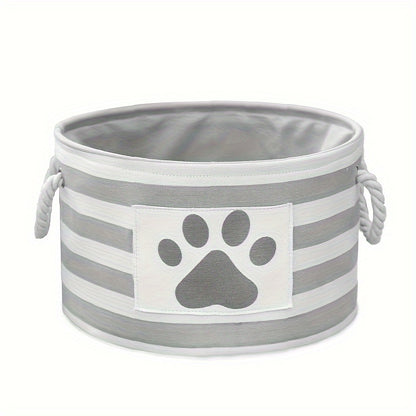 Boîte de rangement pour jouets pour animaux de compagnie - Organisateur d'accessoires pour chiens avec poignée en corde pour jouets, vêtements et produits de nettoyage
