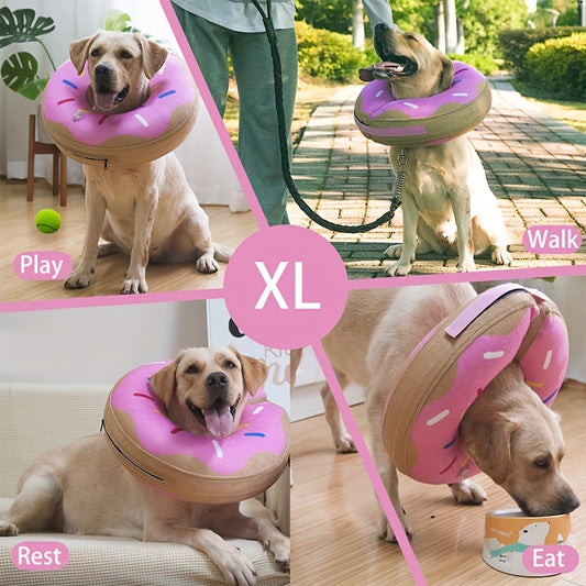 Collier gonflable en forme de cône pour chien – Aide à la récupération douce et confortable 