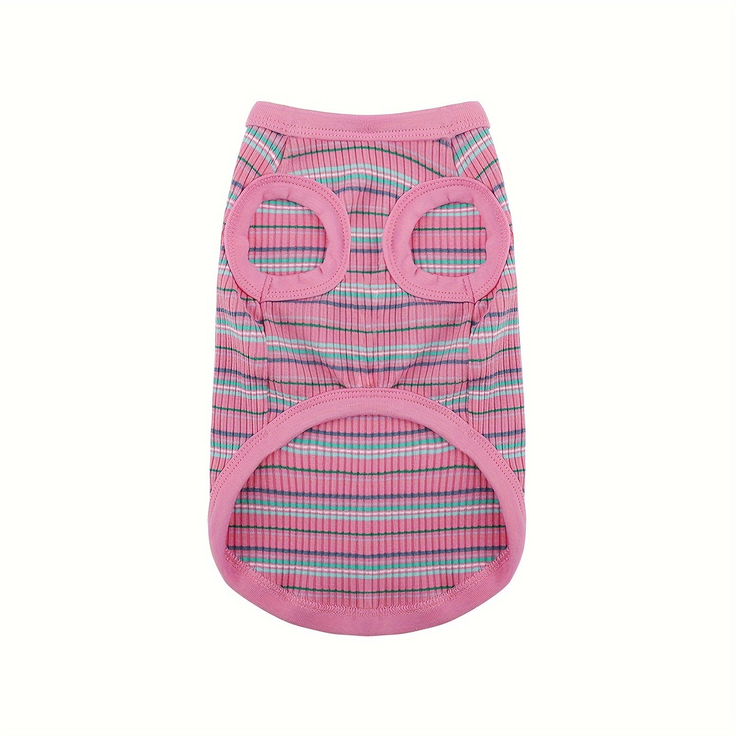 PAIAITE Gilet pour chien côtelé – T-shirt à enfiler 100 % rayonne pour petites races, tenue pour chiot Chihuahua (rose)