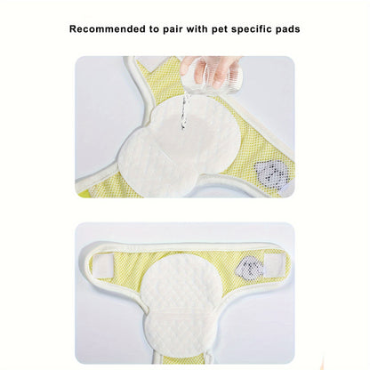 Hygienehöschen für Hunde – Periodenunterwäsche mit Cartoon-Motiv für Hündinnen, Wärmepads und Schutz nach Operationen