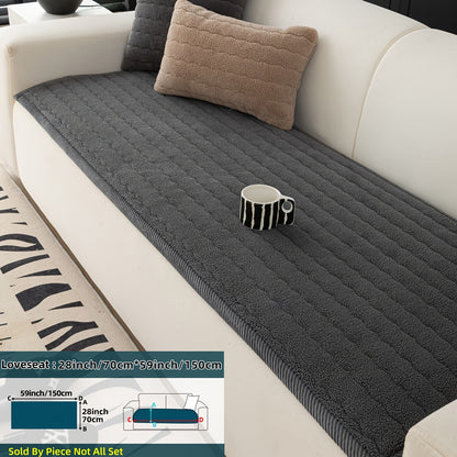 Bohemian Chic Plush Sofa Cover – Pet-Friendly, Non-Slip, Machine Washable Couch Protector