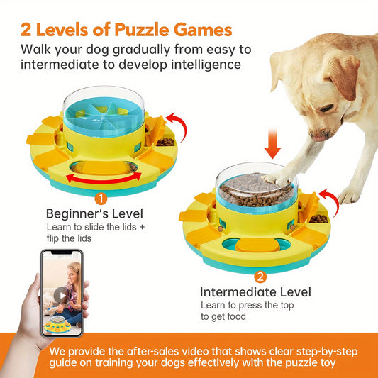 Mangeoire interactive pour chien - Jouet à friandises à alimentation lente