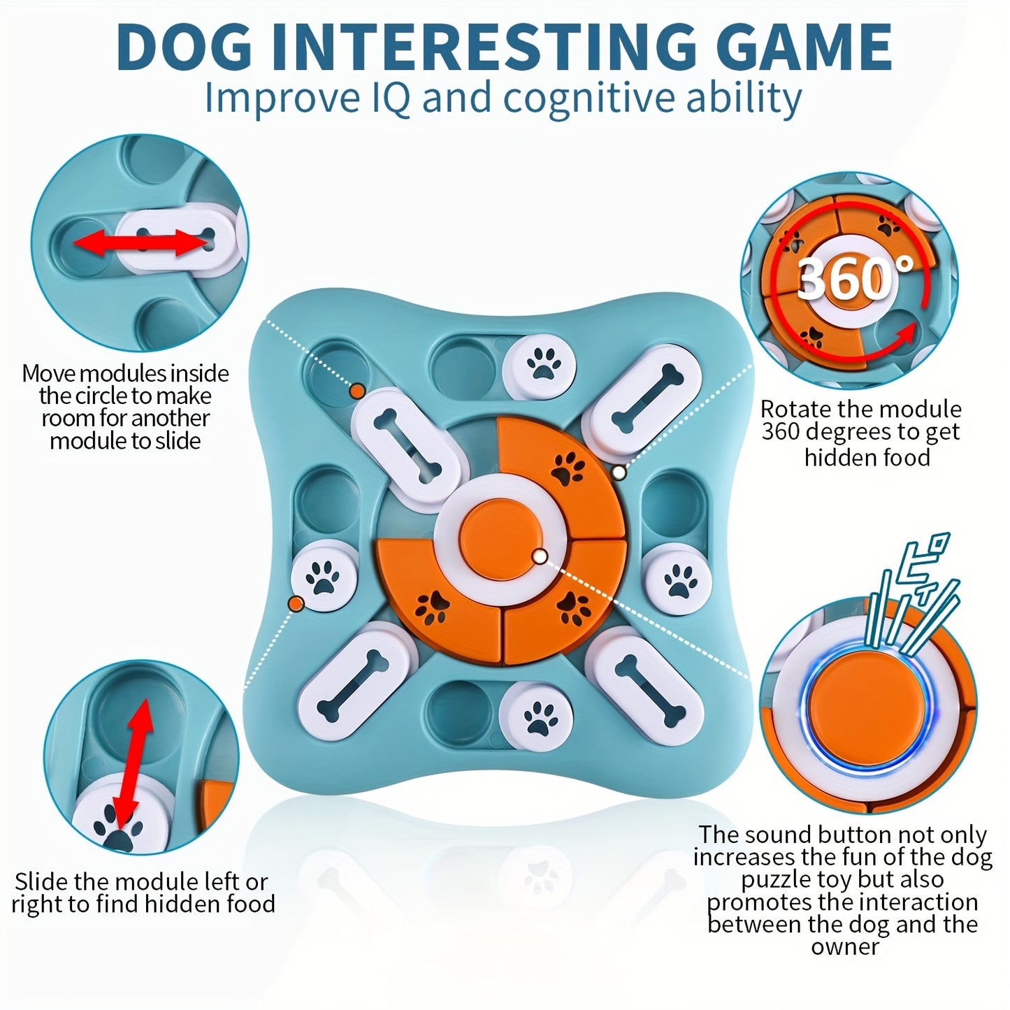 Jouets interactifs pour chiens – Entraînement du QI et stimulation mentale pour les chiens de grande, moyenne et petite taille