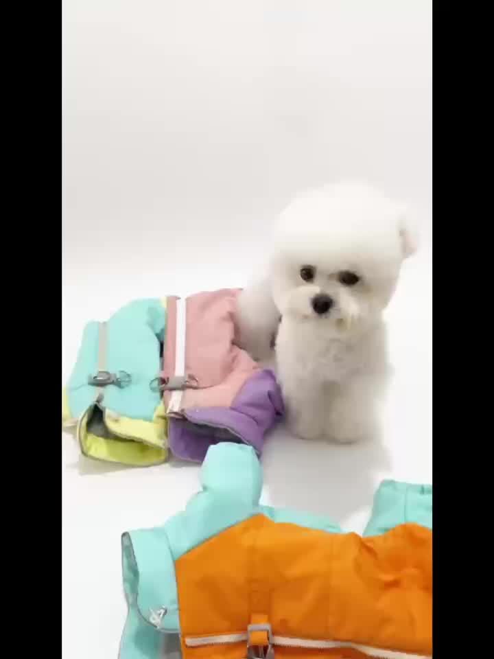 1 veste imperméable pour chien LUKA PET LIFE, doublure en polaire épaisse, vêtements chauds pour animaux de compagnie toutes saisons, fermeture éclair en polyester adaptée aux petites, moyennes et grandes races - Lavable en machine 