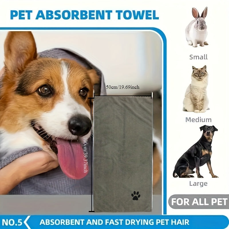 Kit de toilettage pour chien 6 en 1 : brosse de bain, serviette, gants et peigne de toilettage - Poils en acier inoxydable pour un nettoyage et un massage en douceur