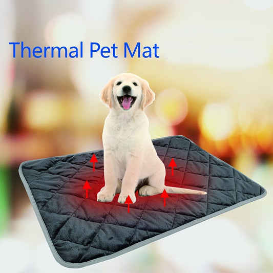 Tapis chauffant confortable pour animaux de compagnie – Lit thermique lavable pour chiens et chats, antidérapant, durable