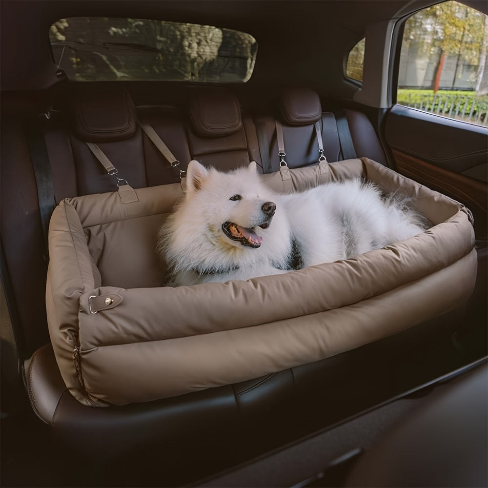 Siège auto pour chien en similicuir de luxe – Imperméable et antidérapant