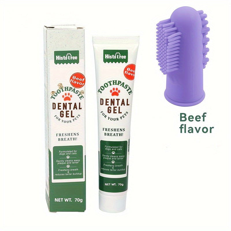 [Choix populaire] Lot de 2 brosses à dents et dentifrice en silicone pour chiens et chats - Soins bucco-dentaires doux, matériau durable