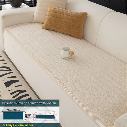 Bohemian Chic Plush Sofa Cover – Pet-Friendly, Non-Slip, Machine Washable Couch Protector