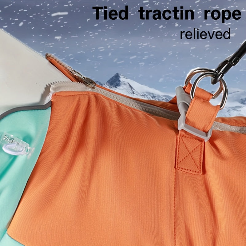 1 veste imperméable pour chien LUKA PET LIFE, doublure en polaire épaisse, vêtements chauds pour animaux de compagnie toutes saisons, fermeture éclair en polyester adaptée aux petites, moyennes et grandes races - Lavable en machine 
