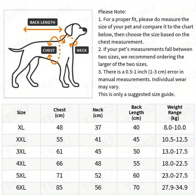 Manteau d'hiver pour chien – Chaud, coupe-vent, avec attache pour laisse pour les activités de plein air par temps froid