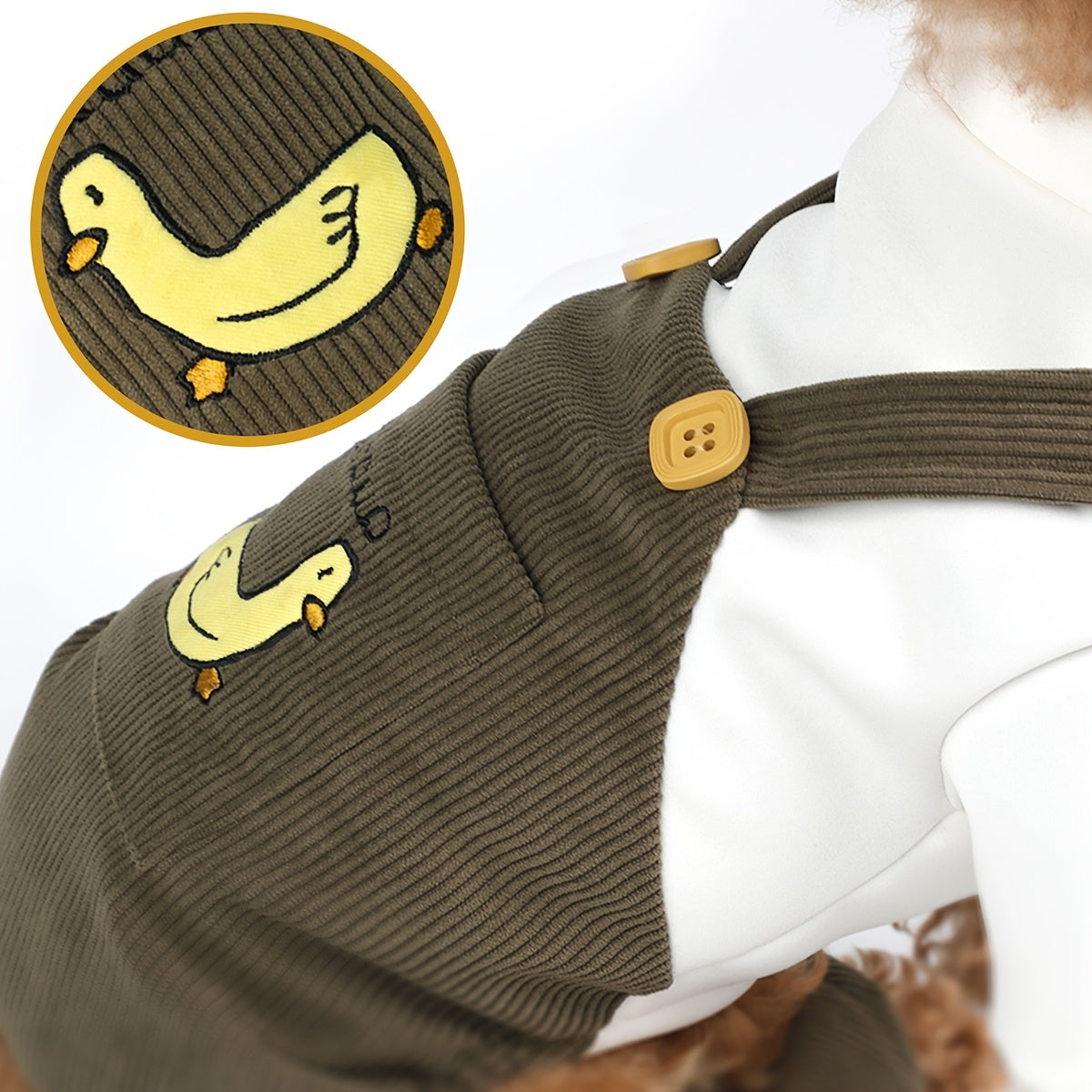 Combinaison pour chien à imprimé canard chic – Tenue de créateur élégante et confortable pour les petites et grandes races