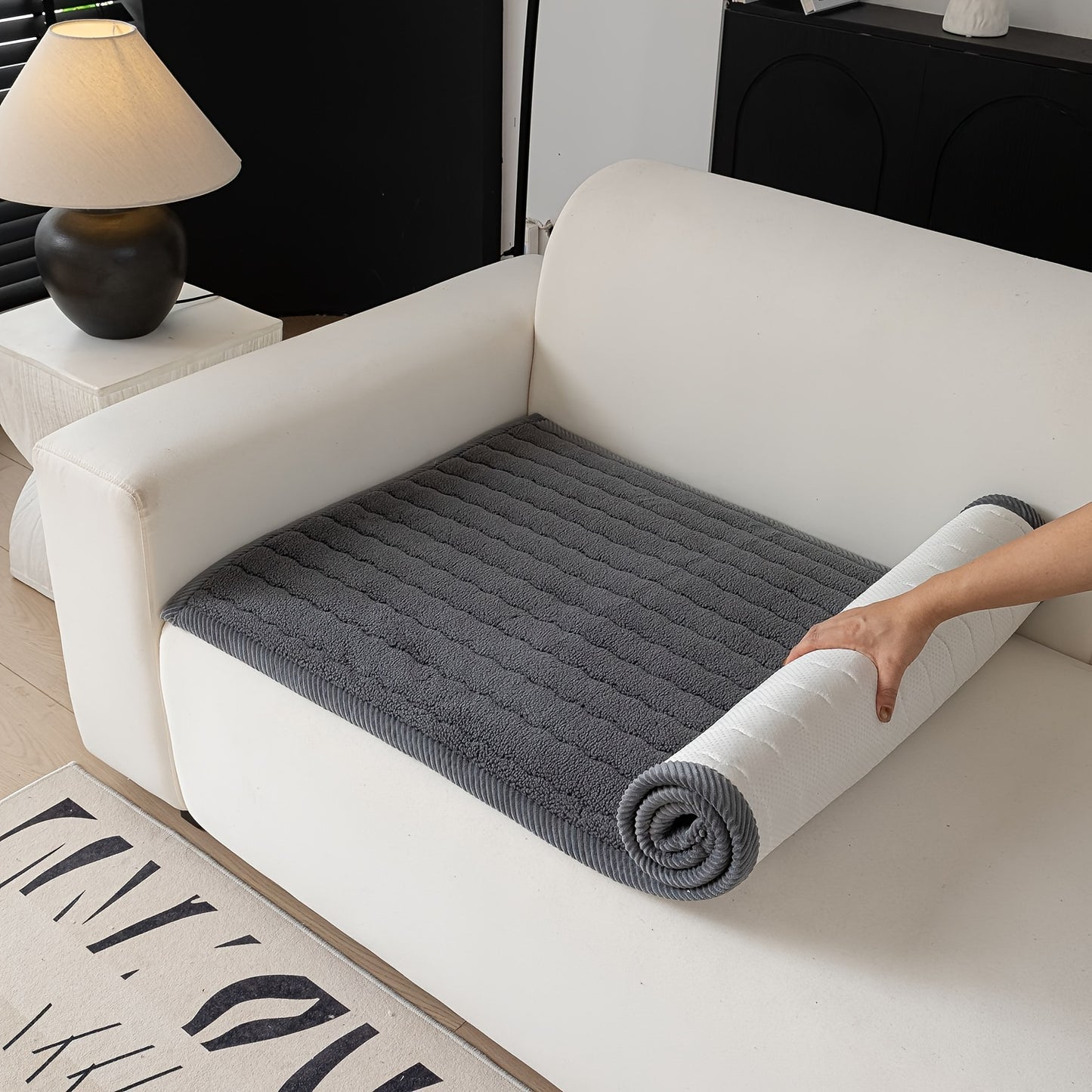 Bohemian Chic Plush Sofa Cover – Pet-Friendly, Non-Slip, Machine Washable Couch Protector