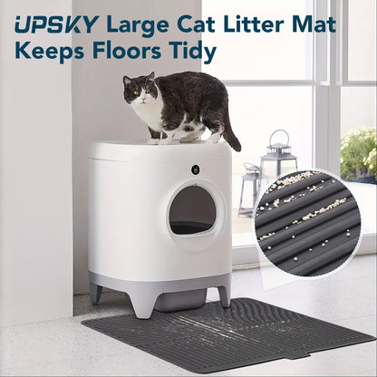 Tapis de litière pour chat – Grand bac à litière imperméable et lavable pour des sols propres