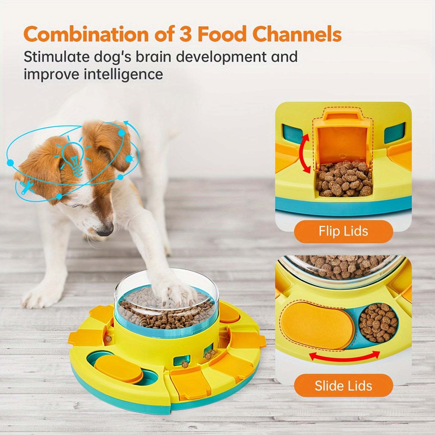 Mangeoire interactive pour chien - Jouet à friandises à alimentation lente