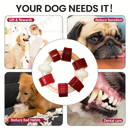 Jouet à mâcher en nylon durable au goût de bœuf – Résistant aux mâcheurs agressifs, adapté à toutes les races de chiens