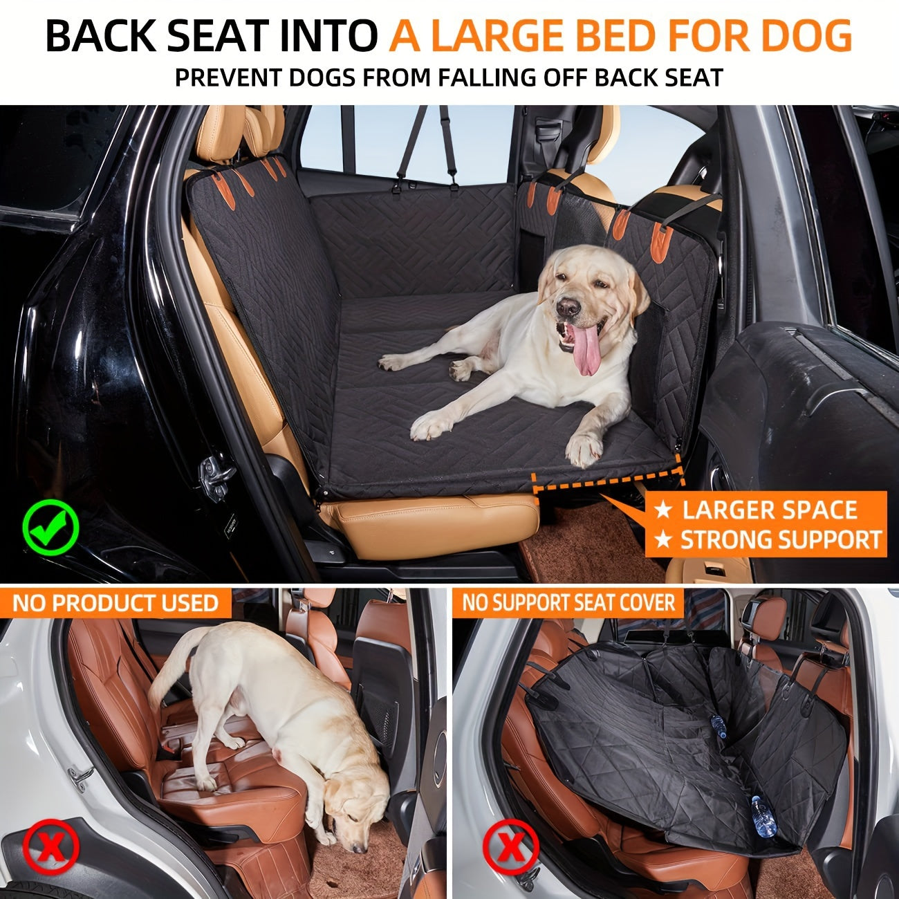 Tapis de voiture pour animaux de compagnie, modèle porteur, tapis de voiture pour animaux de compagnie, hamac de voyage pour chien, coussin de siège arrière, panneau dur, lit pour chien de voiture 